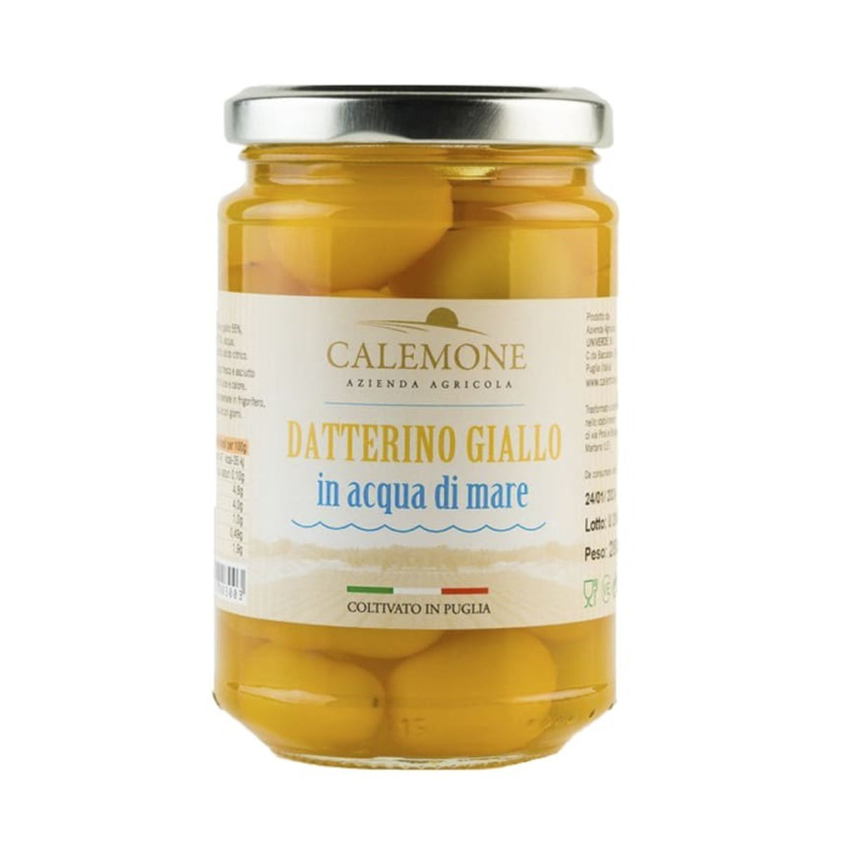 Pomodoro Datterino Giallo In Acqua di mare - 280gr